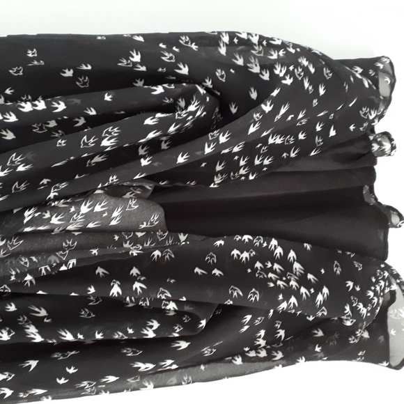 Collared bird print dress - Picture 4 of 4